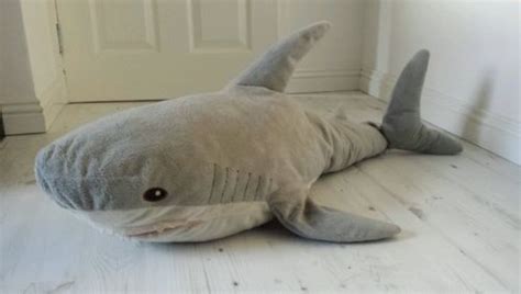 Ikea Klapper Haj 100cm Soft Plush Shark Childrens Toy Rare