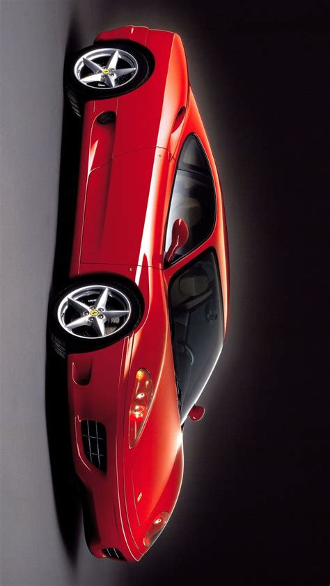 An Overhead View Of A Red Sports Car