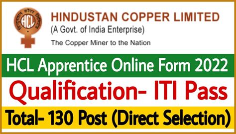 Hindustan Copper Limited Apprentice Recruitment 2022 ITI Education