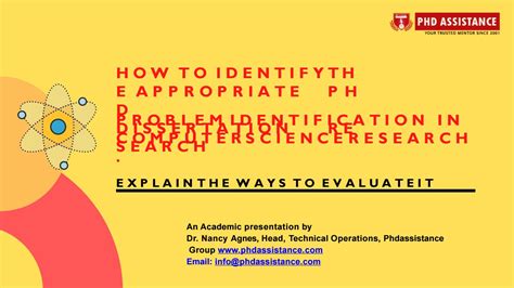 How To Identify The Appropriate Phd Dissertation Research Problem