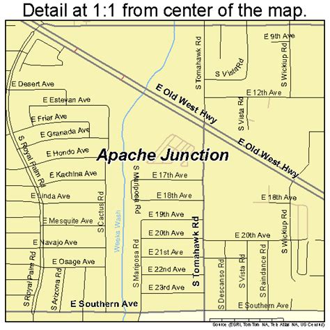 Apache Junction Arizona Street Map 0402830