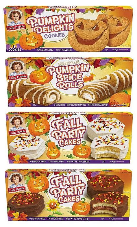 Little Debbie Autumn Bakery Snack Pumpkin Delights Cookies Pumpkin Spice Rolls Vanilla