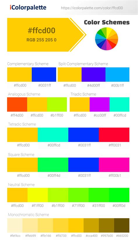 Pantone 116 C Color Hex Color Code Ffcd00 Information Hsl Rgb