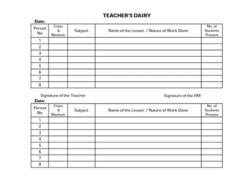 School Diary Template