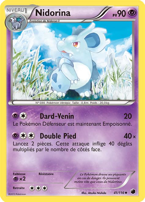 Nidorina Noir Blanc Glaciation Plasma Pok P Dia