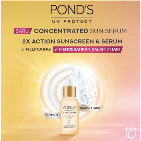 Jual PONDS UV PROTECT SUN SERUM BOTOL SPF 50 PA 30G Shopee Indonesia