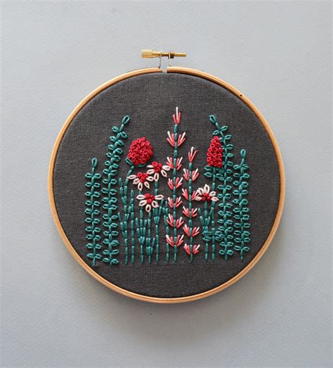 Beginner Botanical Hand Embroidery DIY Embroidered Flowers Etsy