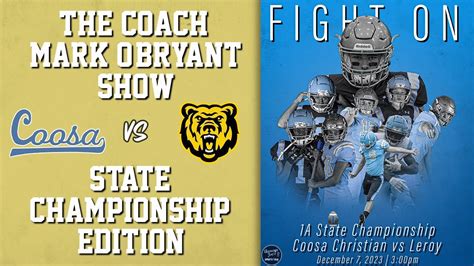 Coosa Christian Football Preview Show State Championship YouTube