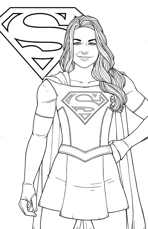 Free Printable Supergirl Coloring Pages Logo And Wonder Woman Pdf