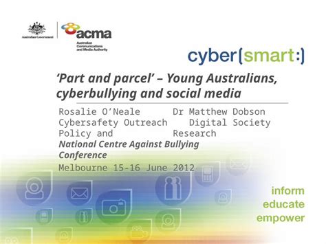 Pptx Cybersmart Presentation Young Australians Social Media