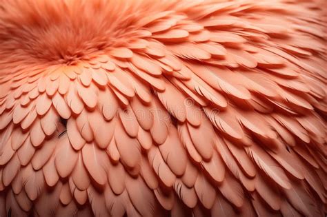 An Unusual Flower With Feathers Instead Of Peach Colored Petals Stock