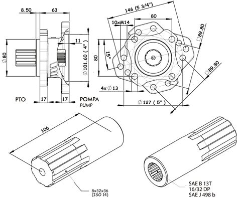 Adapter Pto Iso Pump Sae B Z