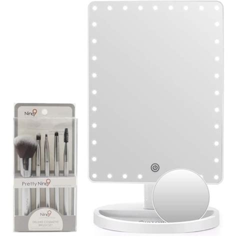 Grand miroir de maquillage lumineux modèle XL 35 lumières LED avec