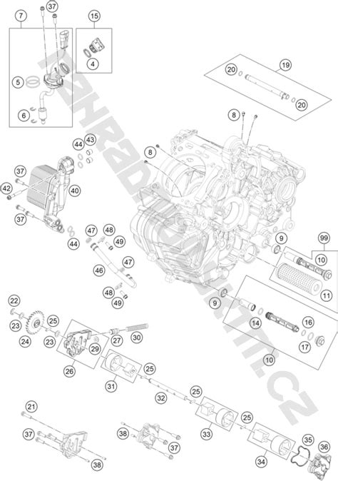 Náhradní díly KTM Schéma LUBRICATING SYSTEM pro model KTM Naked