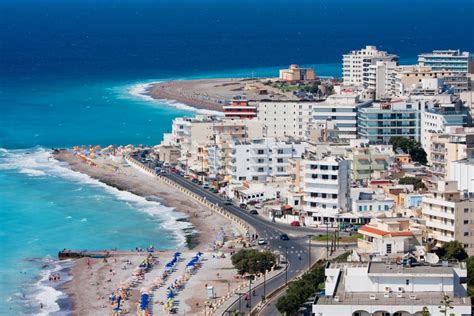 Panorama De Ville De Rhodes Photo Stock Image Du Constructions Above