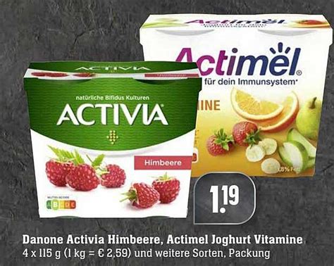 Danone Activia Himbeere Actimel Joghurt Vitamine Angebot Bei Edeka