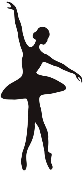 a black and white silhouette of a ballerina