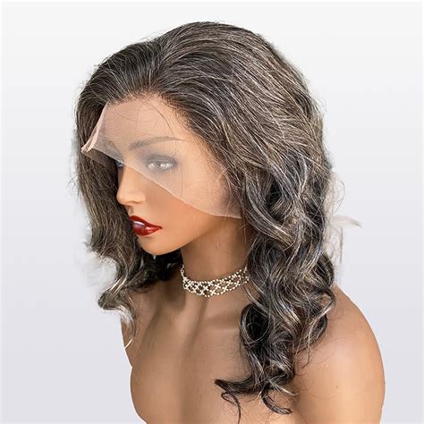 Luve Wigs Salt And Pepper Wigs For Women Real Human Hair