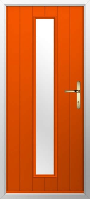 Solidor Amalfi Timber Composite Door In Tangerine