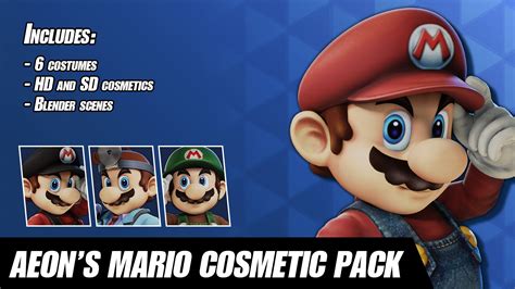 Outdated Aeons Mario Cosmetic Pack Super Smash Bros Brawl Mods