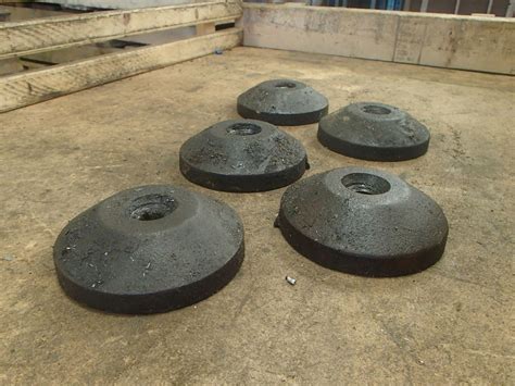 Circle Cast Iron Machine Levelling Pads 425 X 425 X 125 Btm