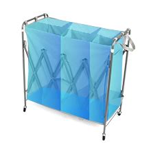 Amazon LONABR 3 Section Laundry Sorter Foldable 220L Large