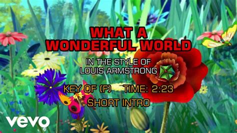 Louis Armstrong What A Wonderful World Karaoke YouTube