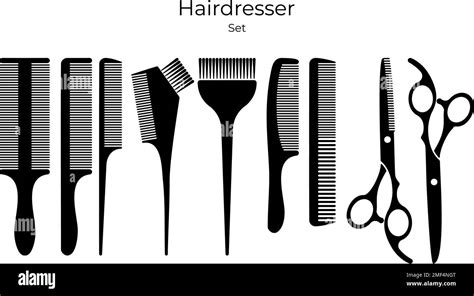 Vector Illustration Of Hairdresser Set Stock Vector Image And Art Alamy