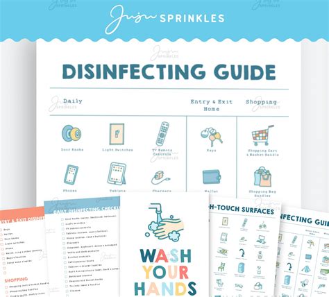 Printable Disinfecting Guides Checklists Juju Sprinkles