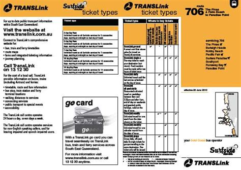 Gold Coast Bus Timetable - View Online | Experience Oz