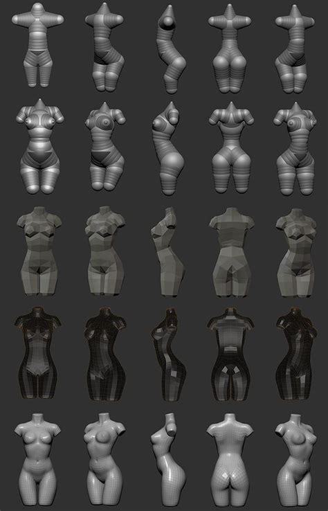 Zbrush Posed Female 3d Model Images