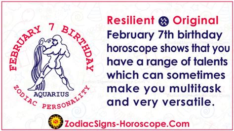 February 7 Zodiac (Aquarius) Horoscope Birthday Personality and Lucky Things