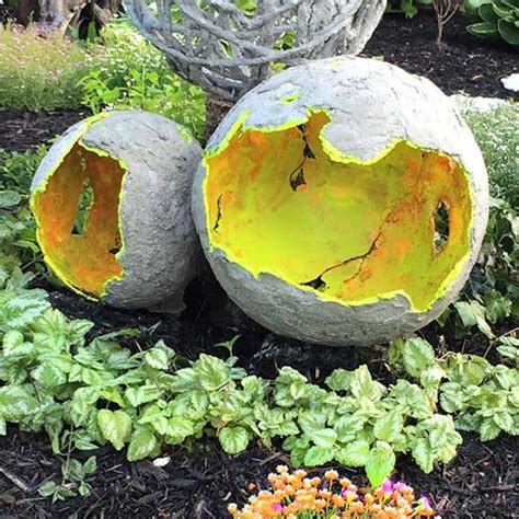 Giant Concrete Garden Orbs Made By Barb Concrete Mix Plus