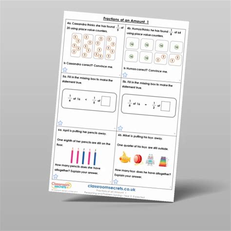 Fractions Of An Amount Reasoning And Problem Solving Resource