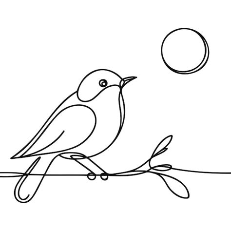 Premium Vector | Continuous one line drawing birds Minimalist bird ...