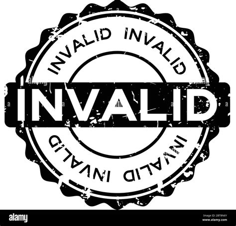 Grunge Black Invalid Word Round Rubber Seal Stamp On White Background