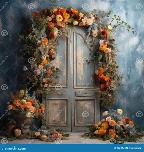 Doors Backdrops Photoshop Overlays Flowers Arch Backdrop Overlays