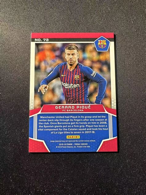 2018 19 Panini Treble Soccer Gerard Pique Gold 12 25 Barcelona Spain EBay