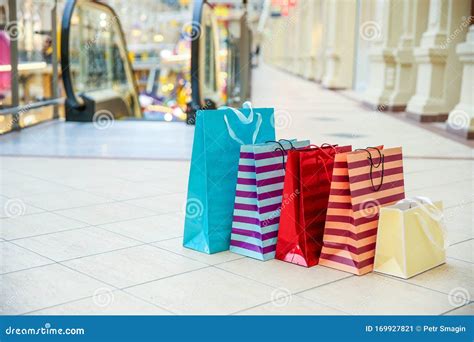 Colorful Shopping Bags in the Luxury Mall Stock Image - Image of outlet ...