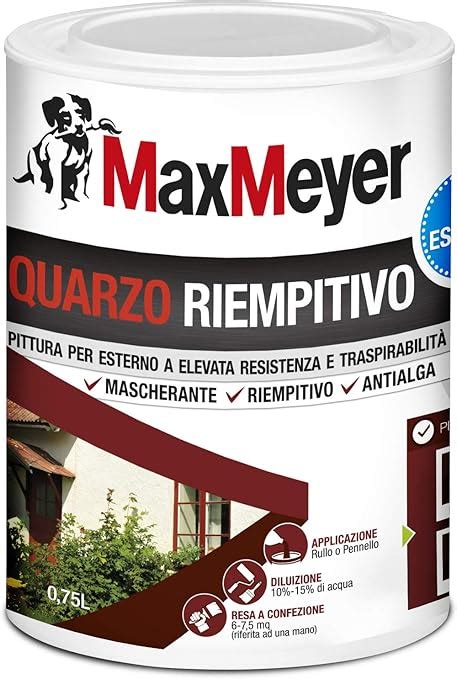 Maxmeyer Pittura Per Esterni Quarzo Riempitivo Antialga Bianco L