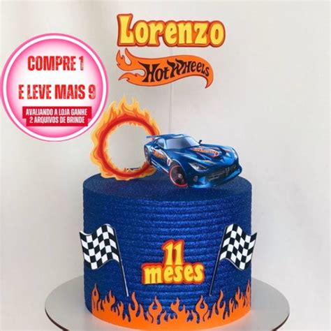 Arquivo De Corte Topo De Bolo Hot Wheels Studio Elo
