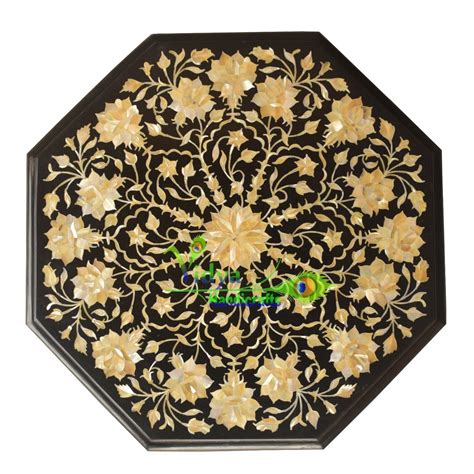 Marble Coffee Table Top Mother Of Pearls Inlaid Mosaic Home And