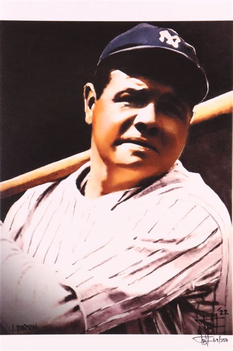 Babe Ruth Yankees Joshua Barton X Signed Limited Edition