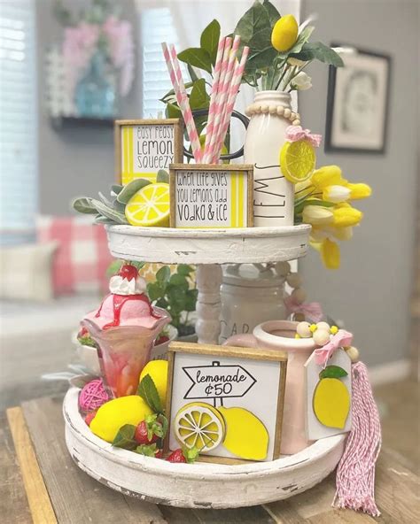 Summer Tiered Tray Decor Ideas In Tray Decor Tiered Tray