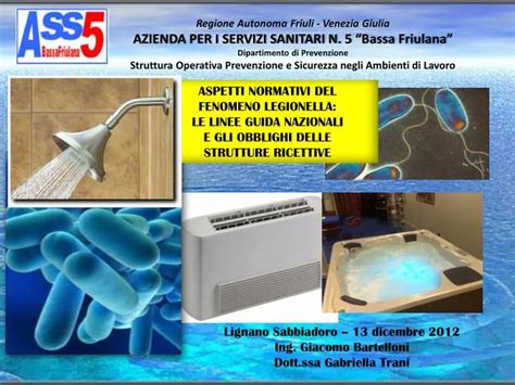 PPT ASPETTI NORMATIVI DEL FENOMENO LEGIONELLA LE LINEE GUIDA