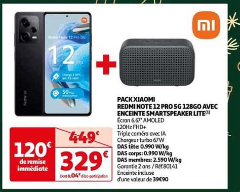 Promo Pack Xiaomi Redmi Note Pro G Go Avec Enceinte Smartspeaker