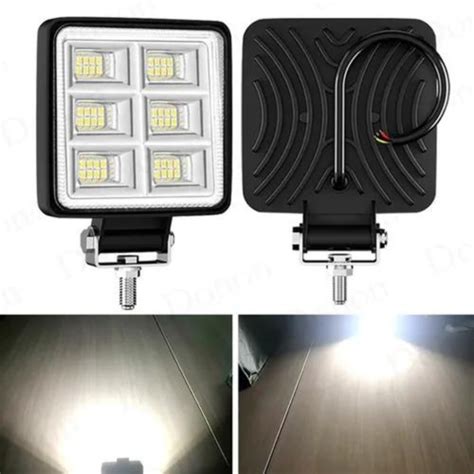 10 Farol Milha Led Extra Forte 144w Trator Caminhão 12v24v