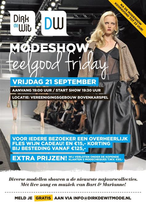 Modeshow Dirk De Wit Mode Vereenigingsgebouw “de Tuf”