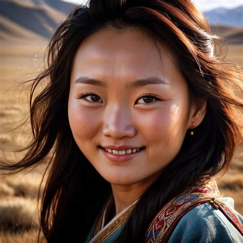 Premium Photo | Mongolian woman from Mongolia typical national citizen