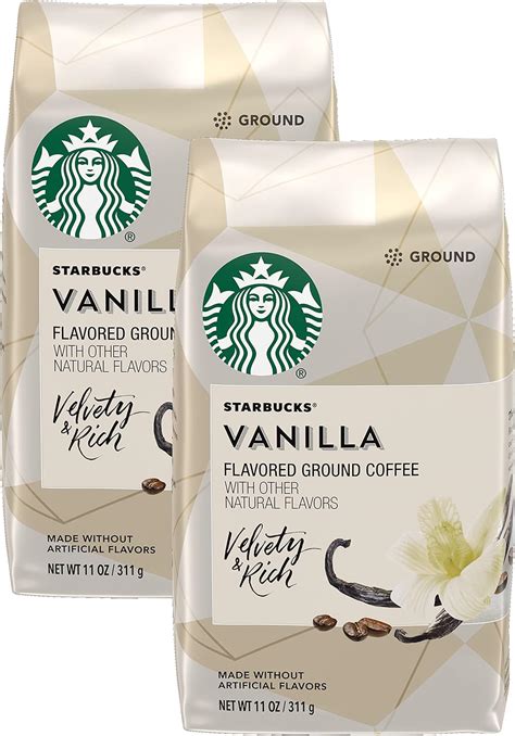 Starbucks Natural Fusions Ground Coffee Vanilla Flavored 11 Ounce